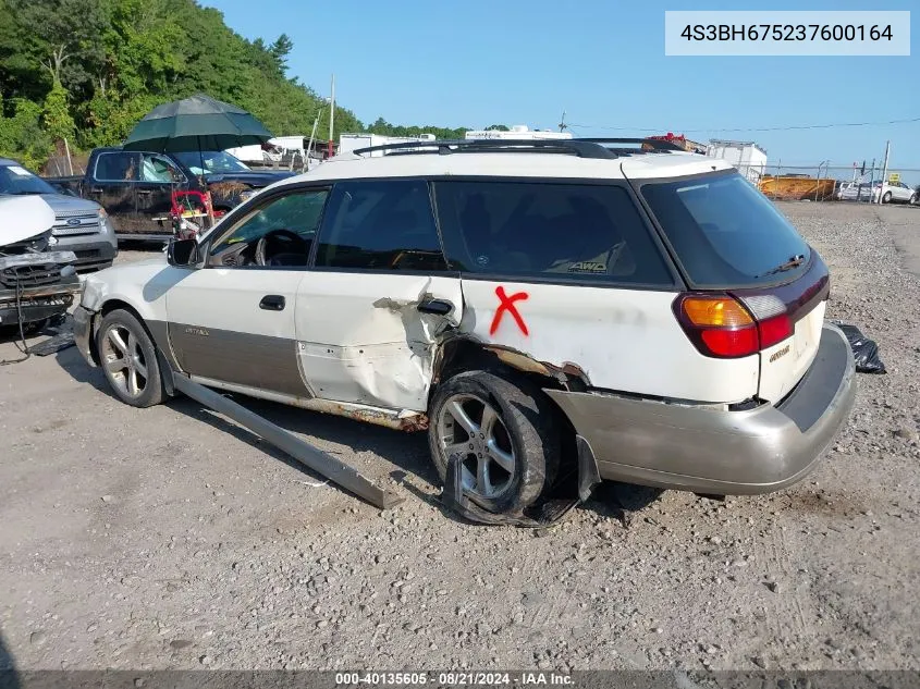 2003 Subaru Legacy Outback Awp VIN: 4S3BH675237600164 Lot: 40135605