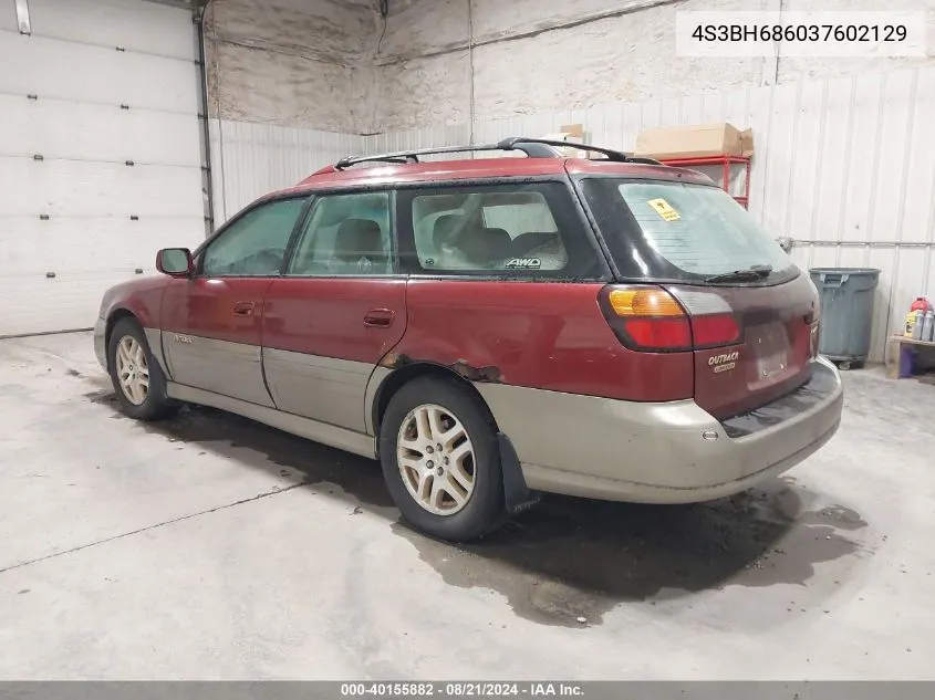 2003 Subaru Legacy Outback Limited VIN: 4S3BH686037602129 Lot: 40155882