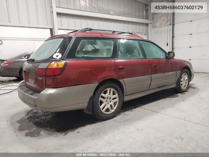 2003 Subaru Legacy Outback Limited VIN: 4S3BH686037602129 Lot: 40155882