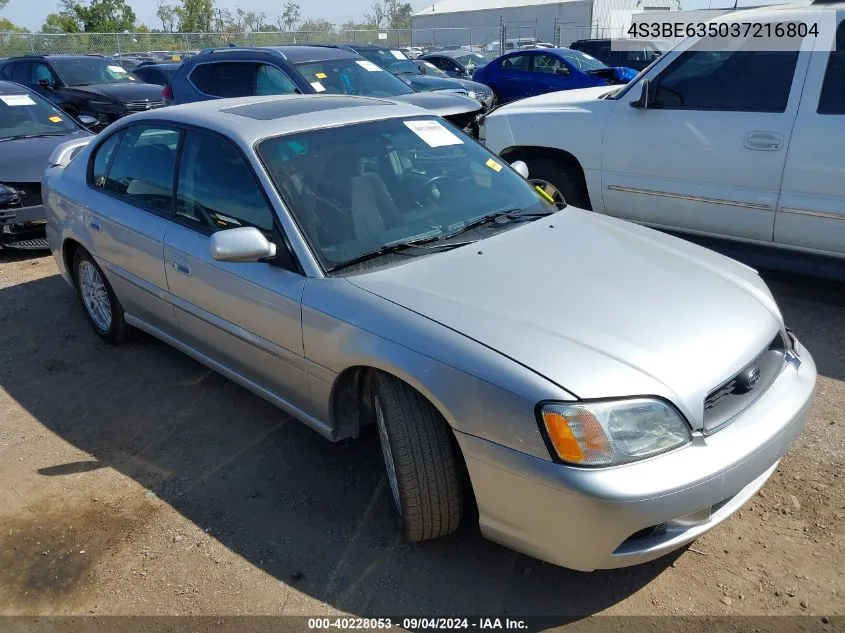 2003 Subaru Legacy L/L Special VIN: 4S3BE635037216804 Lot: 40228053