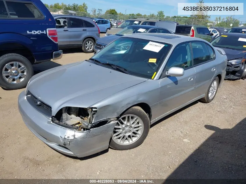 2003 Subaru Legacy L/L Special VIN: 4S3BE635037216804 Lot: 40228053