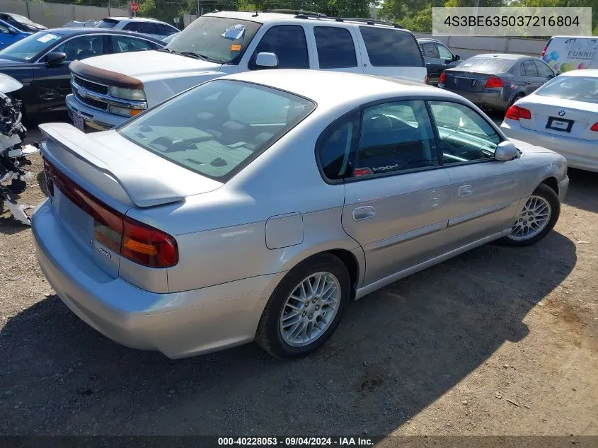 2003 Subaru Legacy L/L Special VIN: 4S3BE635037216804 Lot: 40228053