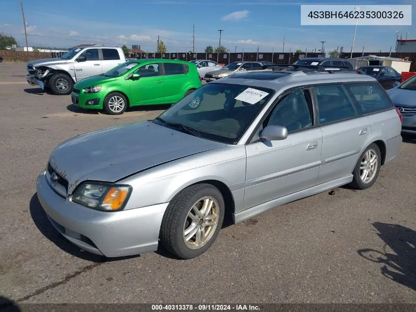 2003 Subaru Legacy Gt VIN: 4S3BH646235300326 Lot: 40313378