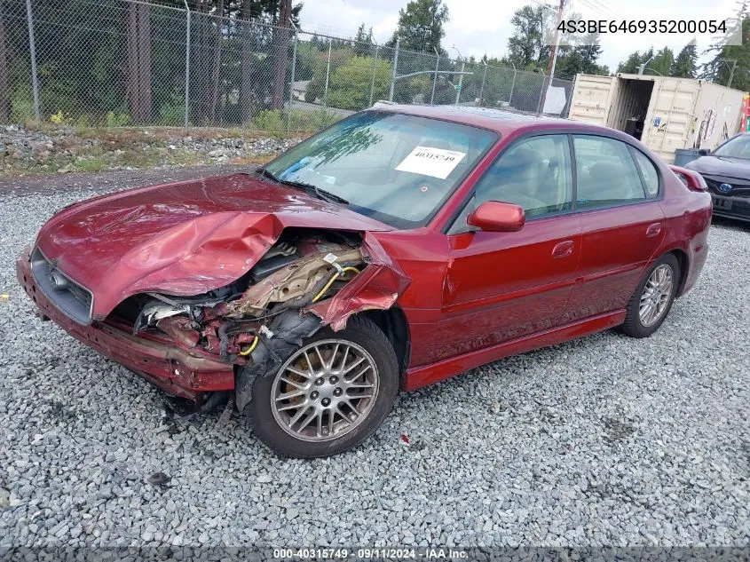 2003 Subaru Legacy Gt VIN: 4S3BE646935200054 Lot: 40315749