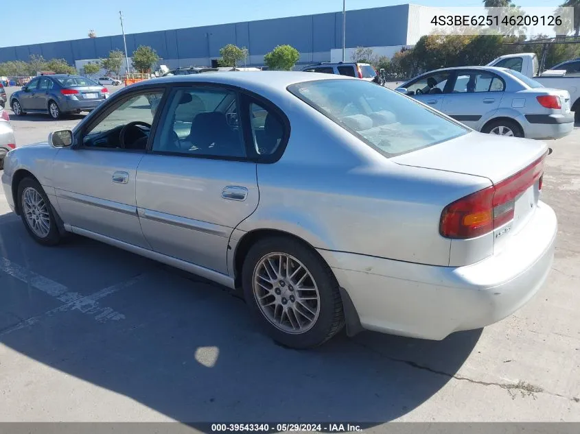 2004 Subaru Legacy L/L W/35Th Anniversary Edition VIN: 4S3BE625146209126 Lot: 39543340