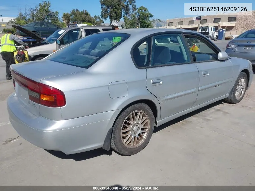 2004 Subaru Legacy L/L W/35Th Anniversary Edition VIN: 4S3BE625146209126 Lot: 39543340