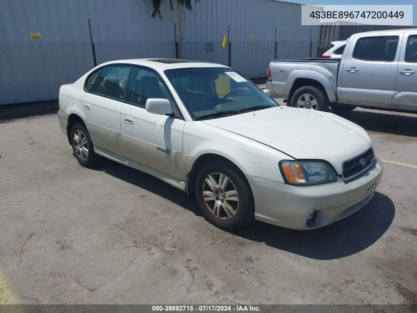 2004 Subaru Outback H6-3.0/H6-3.0 Vdc VIN: 4S3BE896747200449 Lot: 39892715