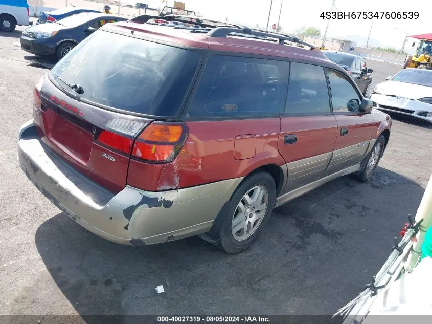 2004 Subaru Outback VIN: 4S3BH675347606539 Lot: 40027319