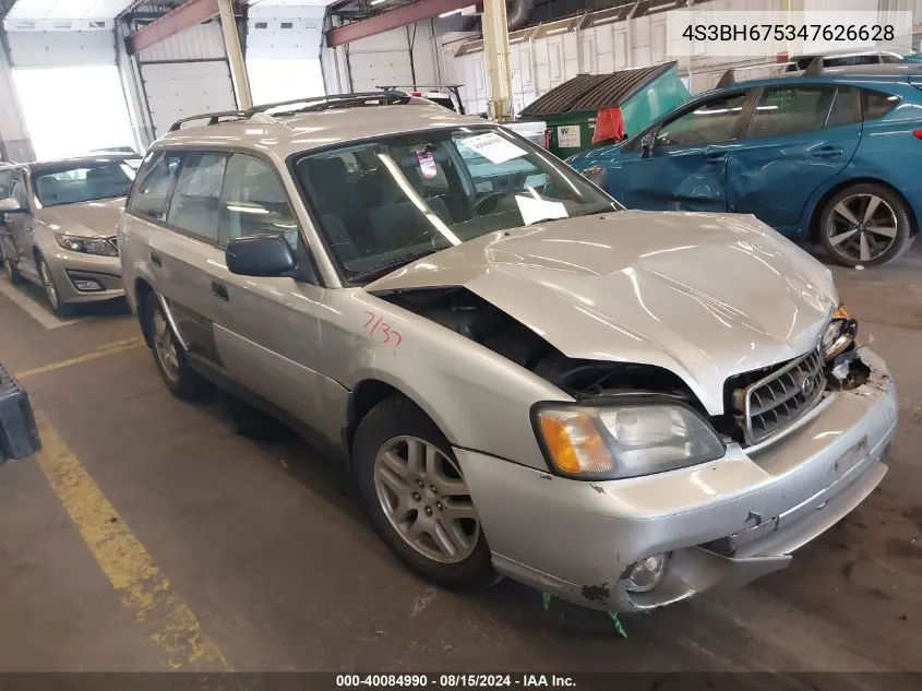 2004 Subaru Outback VIN: 4S3BH675347626628 Lot: 40084990