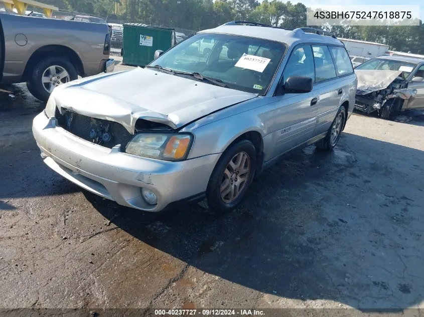 2004 Subaru Legacy Outback Awp VIN: 4S3BH675247618875 Lot: 40237727