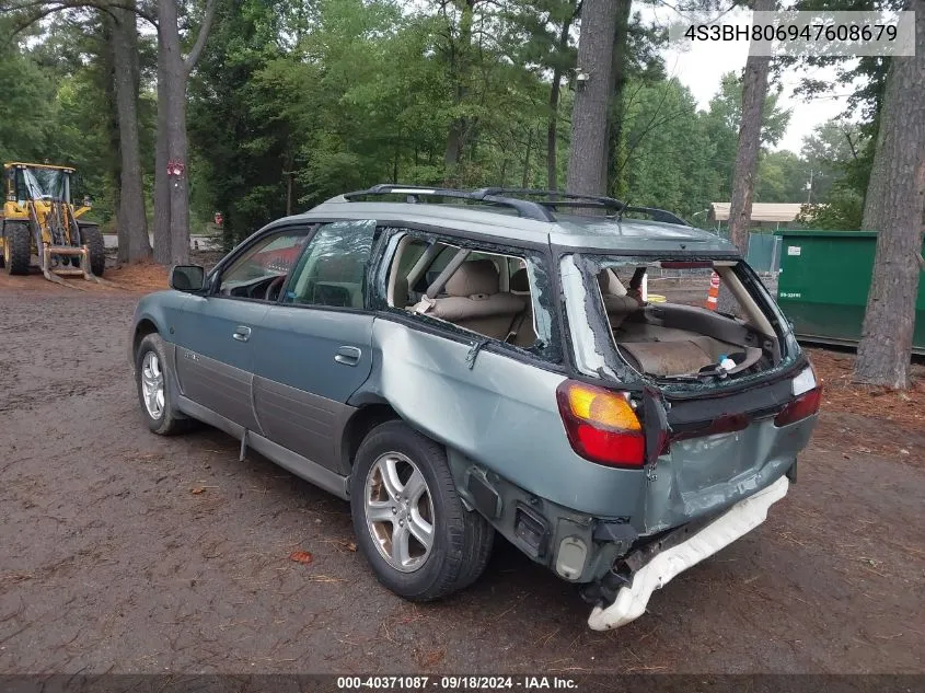 2004 Subaru Legacy Wagon Outback H6 3.0 Ll Bean VIN: 4S3BH806947608679 Lot: 40371087