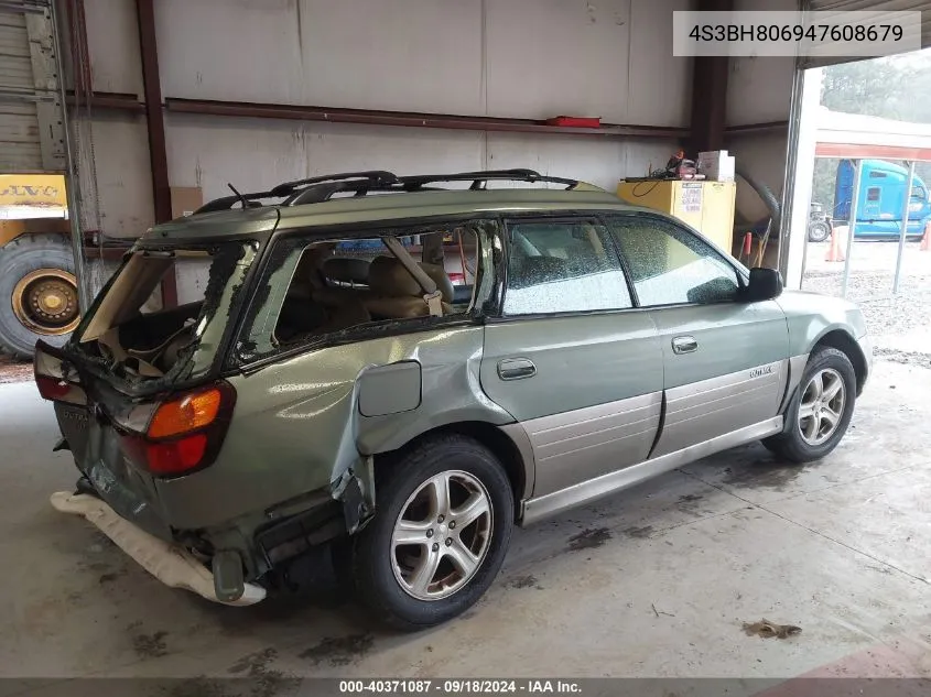 2004 Subaru Legacy Wagon Outback H6 3.0 Ll Bean VIN: 4S3BH806947608679 Lot: 40371087