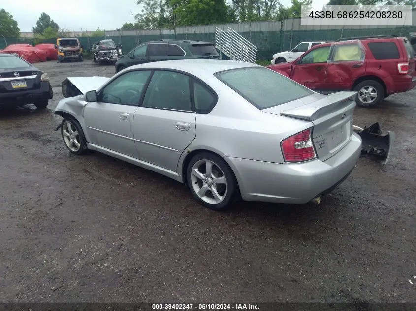 2005 Subaru Legacy 2.5Gt VIN: 4S3BL686254208280 Lot: 39402347