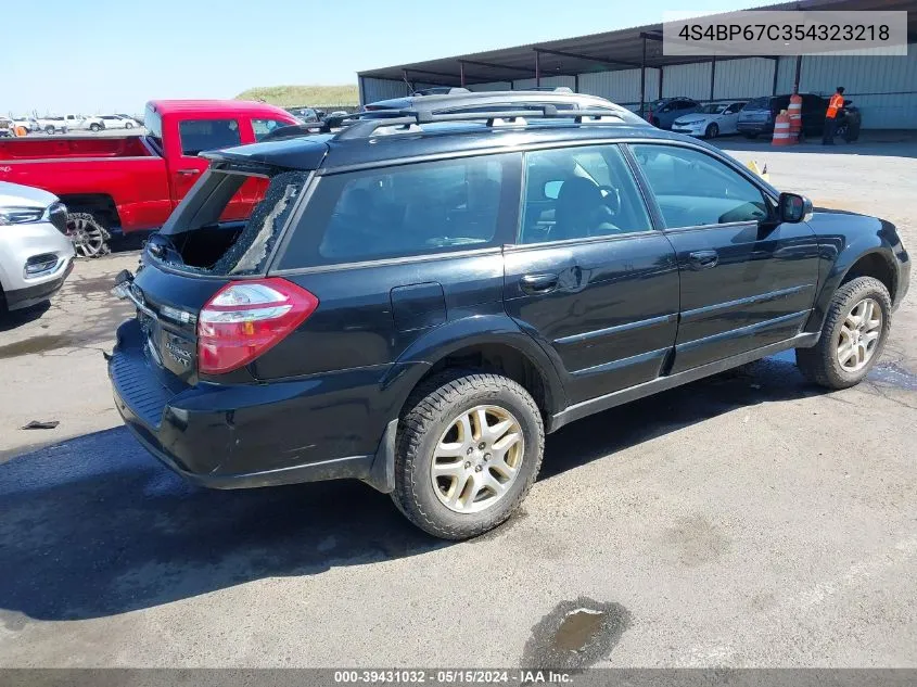 2005 Subaru Legacy Outback 2.5 Xt Limited VIN: 4S4BP67C354323218 Lot: 39431032