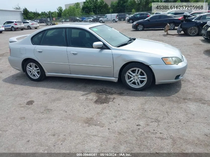 2005 Subaru Legacy 2.5I VIN: 4S3BL616257205968 Lot: 39448351