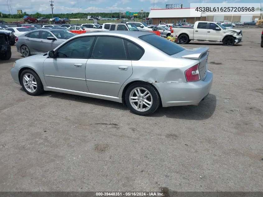 2005 Subaru Legacy 2.5I VIN: 4S3BL616257205968 Lot: 39448351