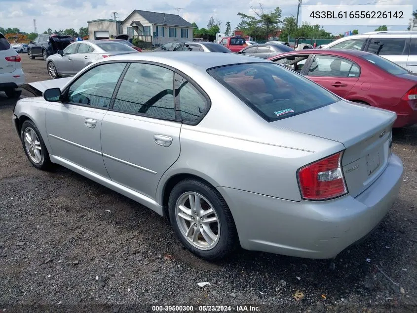 2005 Subaru Legacy 2.5I VIN: 4S3BL616556226142 Lot: 39500300