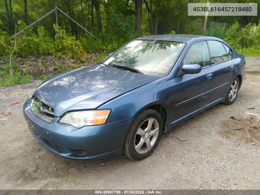 2005 Subaru Legacy 2.5I VIN: 4S3BL616457218480 Lot: 39987798