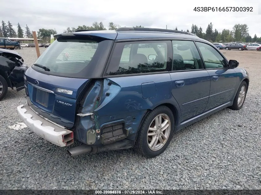 4S3BP616657300392 2005 Subaru Legacy 2.5I