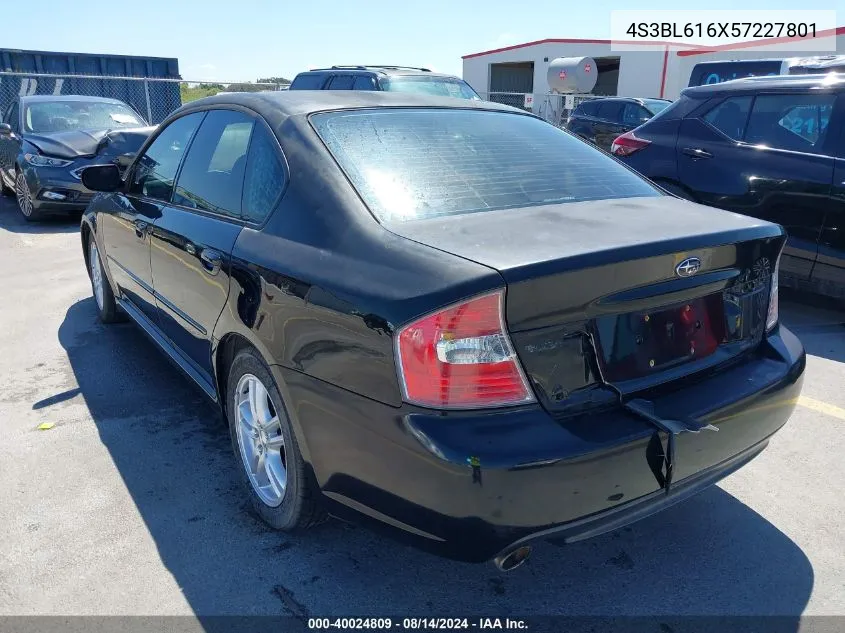 2005 Subaru Legacy 2.5I VIN: 4S3BL616X57227801 Lot: 40024809