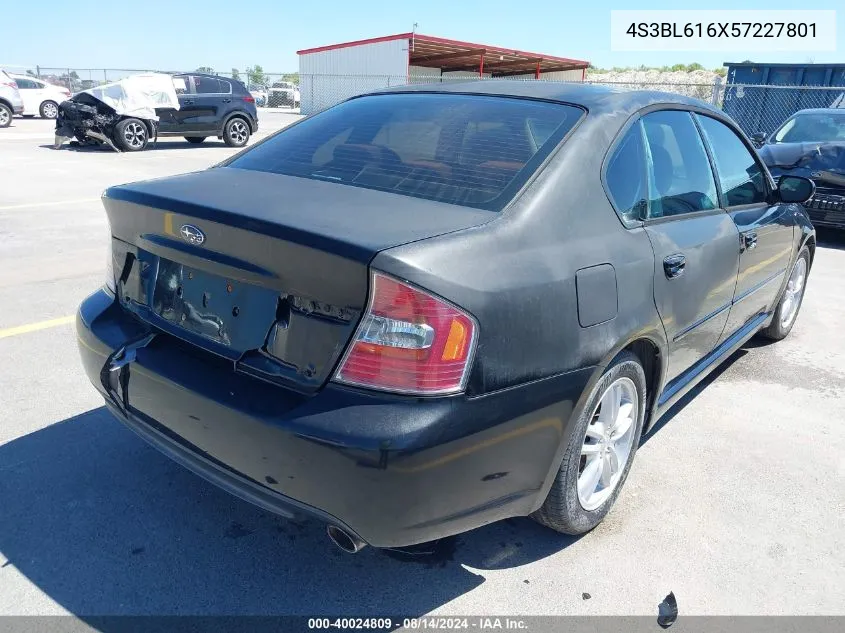 2005 Subaru Legacy 2.5I VIN: 4S3BL616X57227801 Lot: 40024809