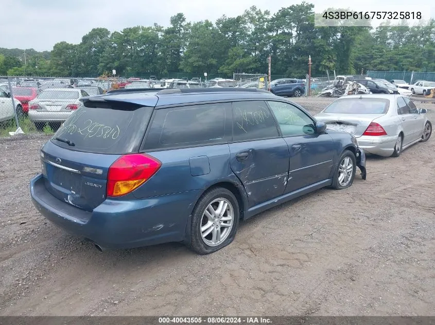 2005 Subaru Legacy 2.5I VIN: 4S3BP616757325818 Lot: 40043505