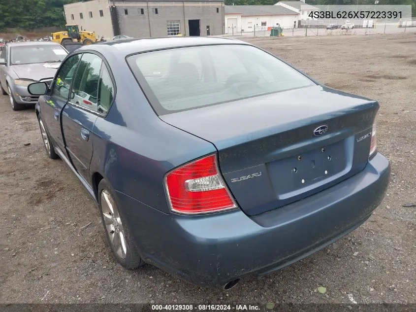 2005 Subaru Legacy 2.5I Limited VIN: 4S3BL626X57223391 Lot: 40129308