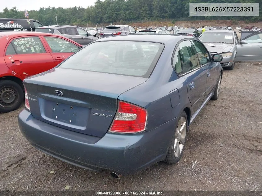 2005 Subaru Legacy 2.5I Limited VIN: 4S3BL626X57223391 Lot: 40129308