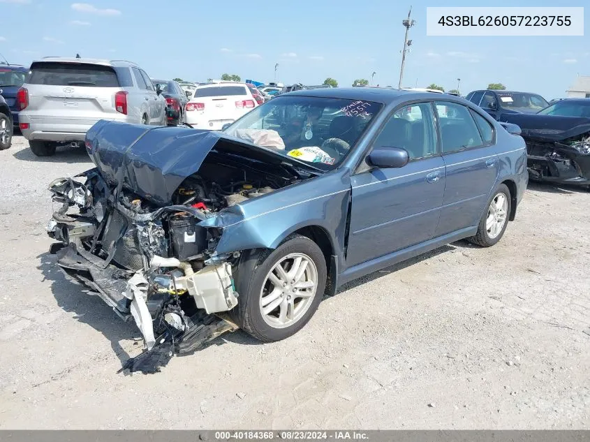 2005 Subaru Legacy 2.5I Limited VIN: 4S3BL626057223755 Lot: 40184368