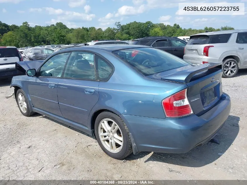 2005 Subaru Legacy 2.5I Limited VIN: 4S3BL626057223755 Lot: 40184368