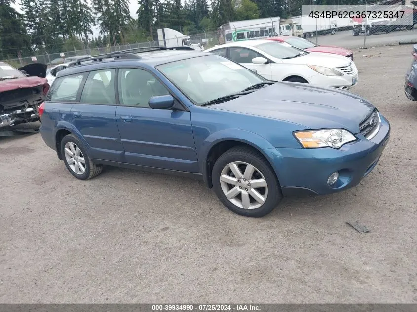 2006 Subaru Legacy Outback 2.5I Limited VIN: 4S4BP62C367325347 Lot: 39934990