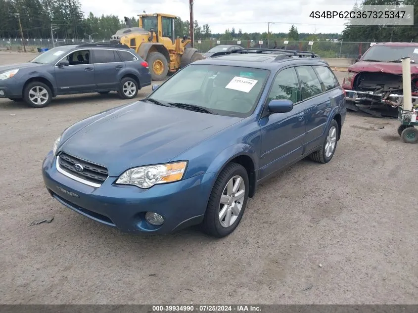 2006 Subaru Legacy Outback 2.5I Limited VIN: 4S4BP62C367325347 Lot: 39934990