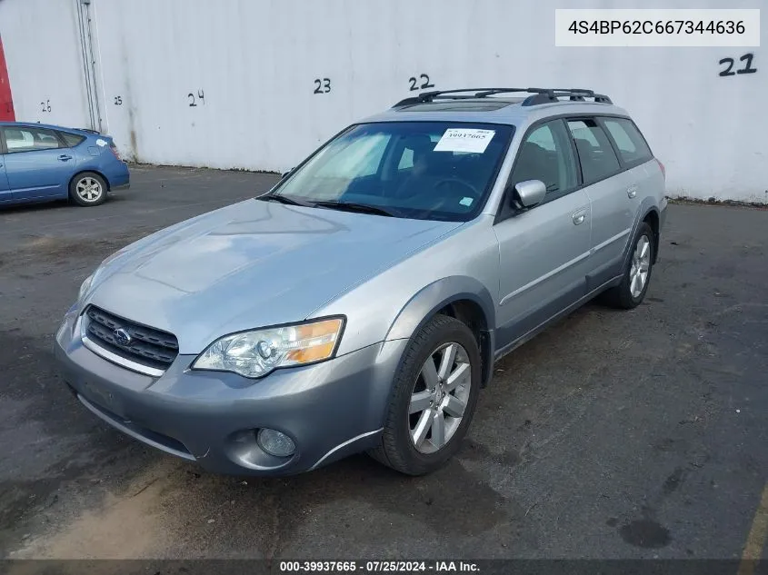 2006 Subaru Legacy Outback 2.5I Limited VIN: 4S4BP62C667344636 Lot: 39937665