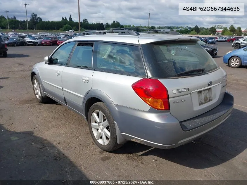 2006 Subaru Legacy Outback 2.5I Limited VIN: 4S4BP62C667344636 Lot: 39937665