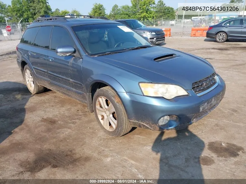 4S4BP67C564301206 2006 Subaru Legacy Outback 2.5 Xt Limited