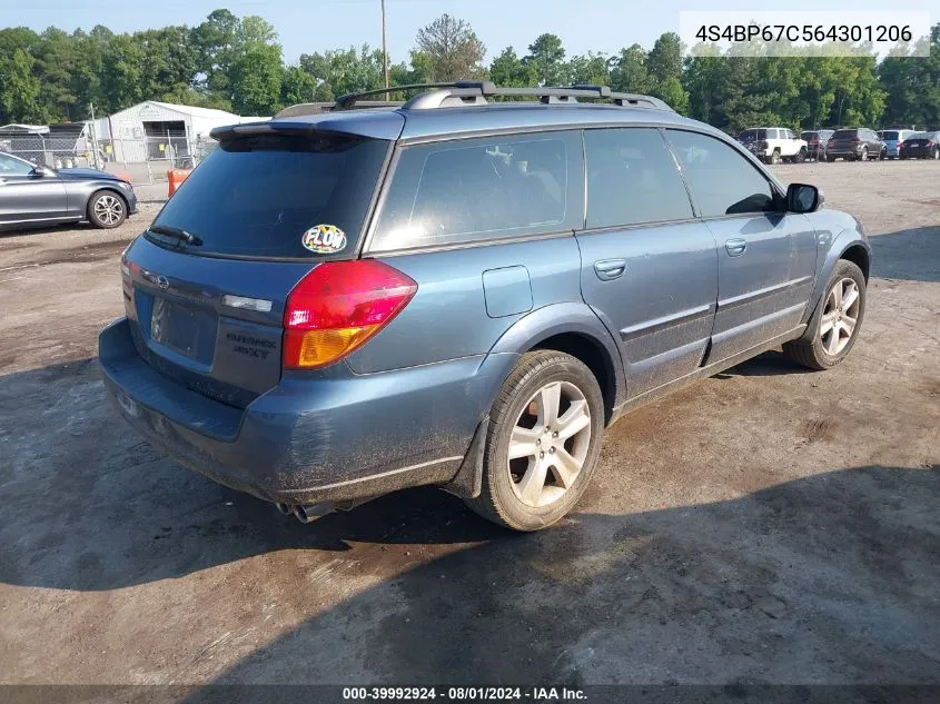 4S4BP67C564301206 2006 Subaru Legacy Outback 2.5 Xt Limited