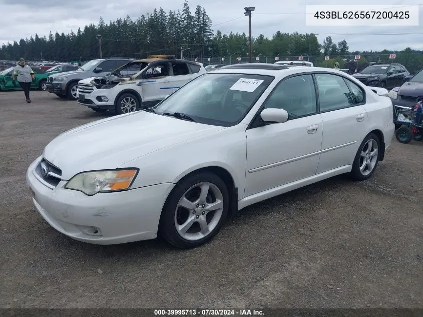 2006 Subaru Legacy 2.5I/2.5I Limited VIN: 4S3BL626567200425 Lot: 39995713