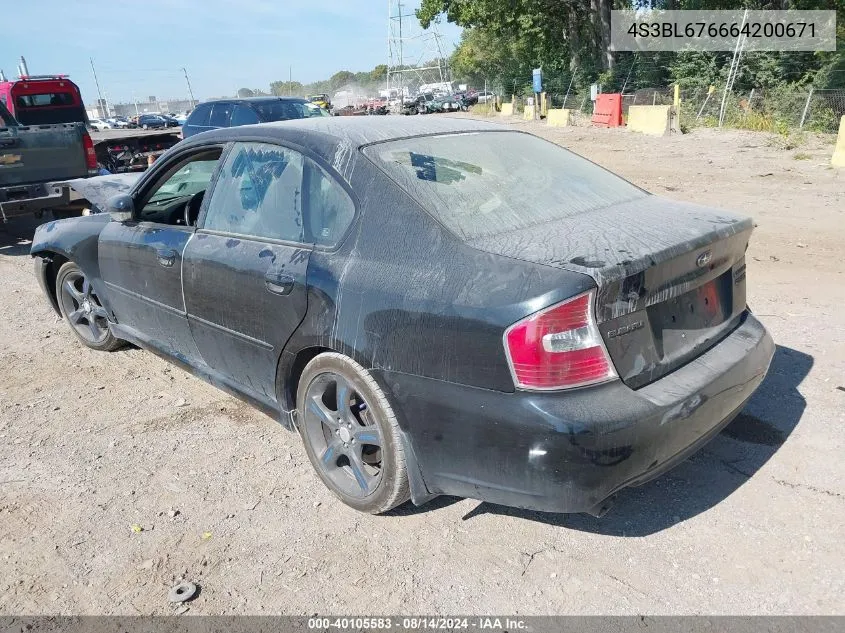 4S3BL676664200671 2006 Subaru Legacy 2.5Gt Limited/2.5Gt Spec.b