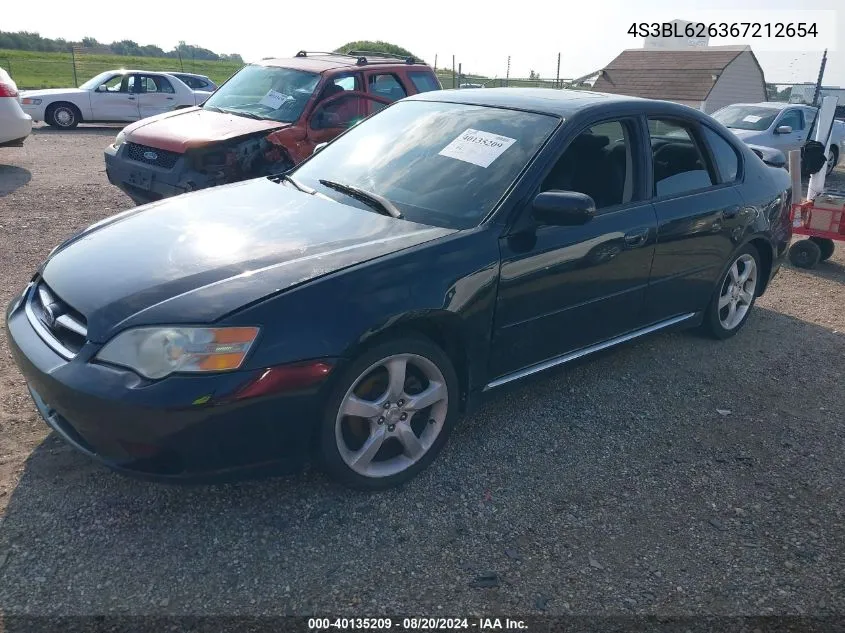 4S3BL626367212654 2006 Subaru Legacy 2.5I