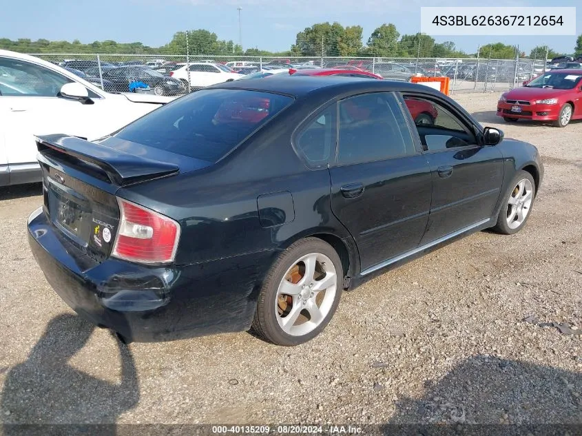 4S3BL626367212654 2006 Subaru Legacy 2.5I