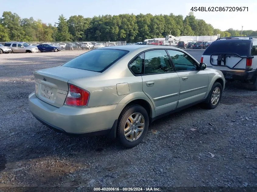 2006 Subaru Legacy 2.5I/2.5I Limited VIN: 4S4BL62C867209671 Lot: 40200616