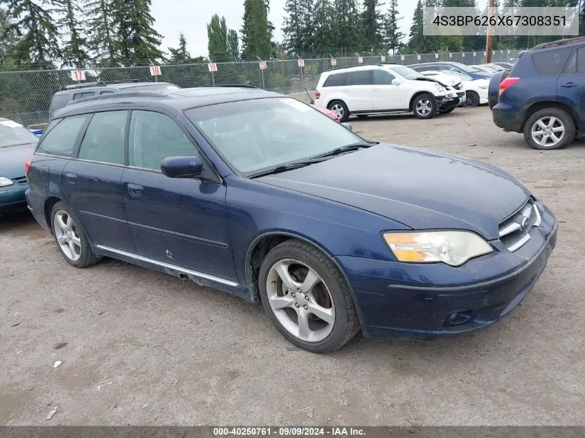 2006 Subaru Legacy 2.5I/2.5I Limited VIN: 4S3BP626X67308351 Lot: 40250761