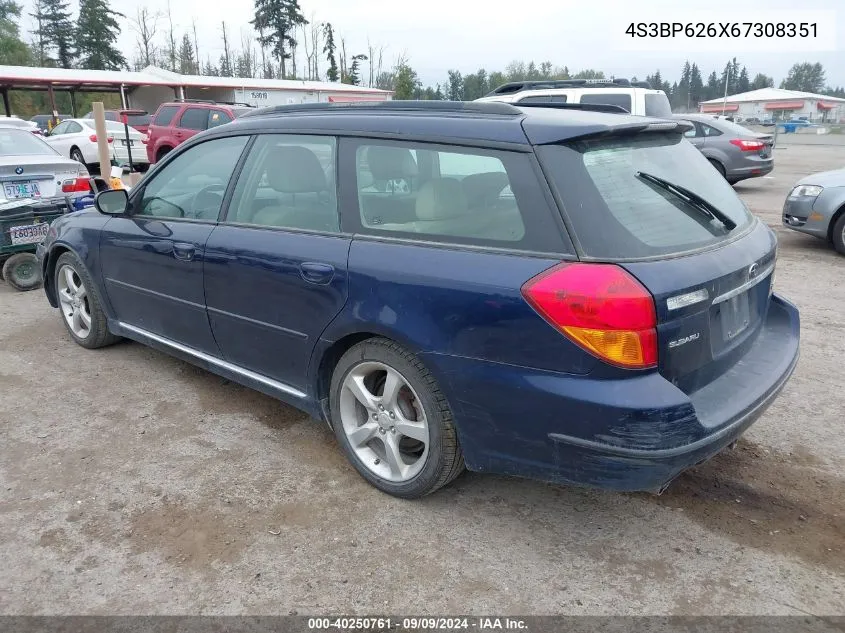 2006 Subaru Legacy 2.5I/2.5I Limited VIN: 4S3BP626X67308351 Lot: 40250761