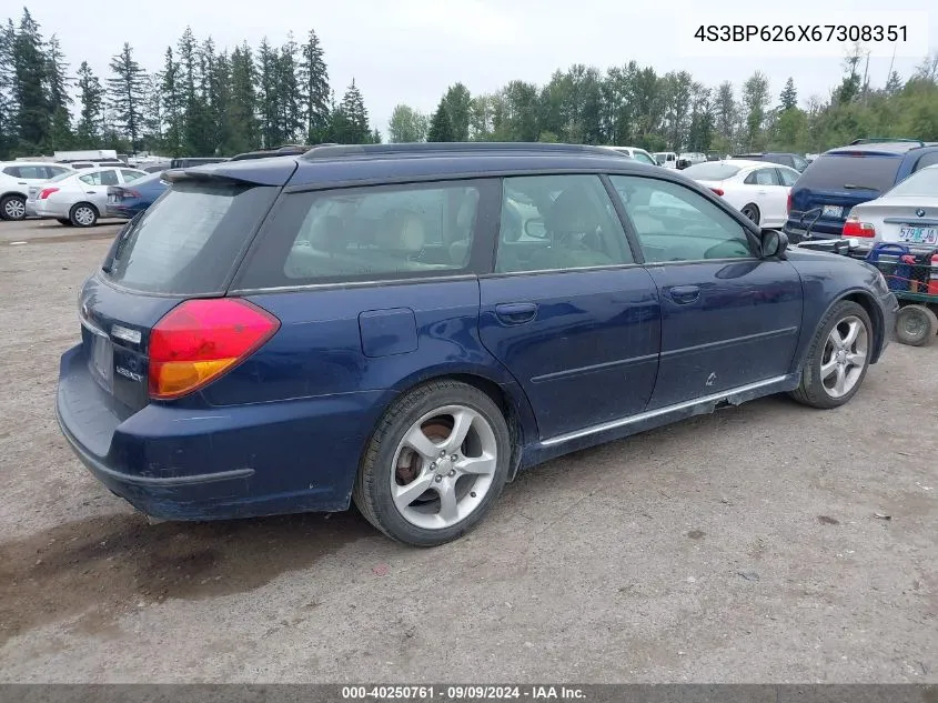 2006 Subaru Legacy 2.5I/2.5I Limited VIN: 4S3BP626X67308351 Lot: 40250761