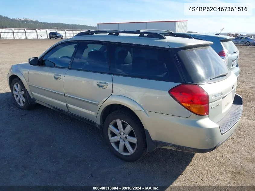 4S4BP62C467361516 2006 Subaru Legacy Outback 2.5I Limited