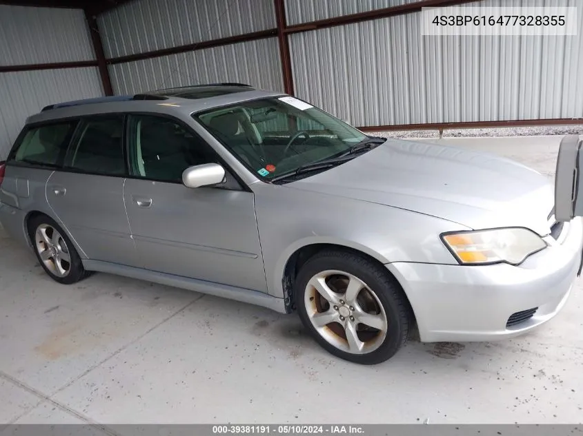 2007 Subaru Legacy 2.5I VIN: 4S3BP616477328355 Lot: 39381191