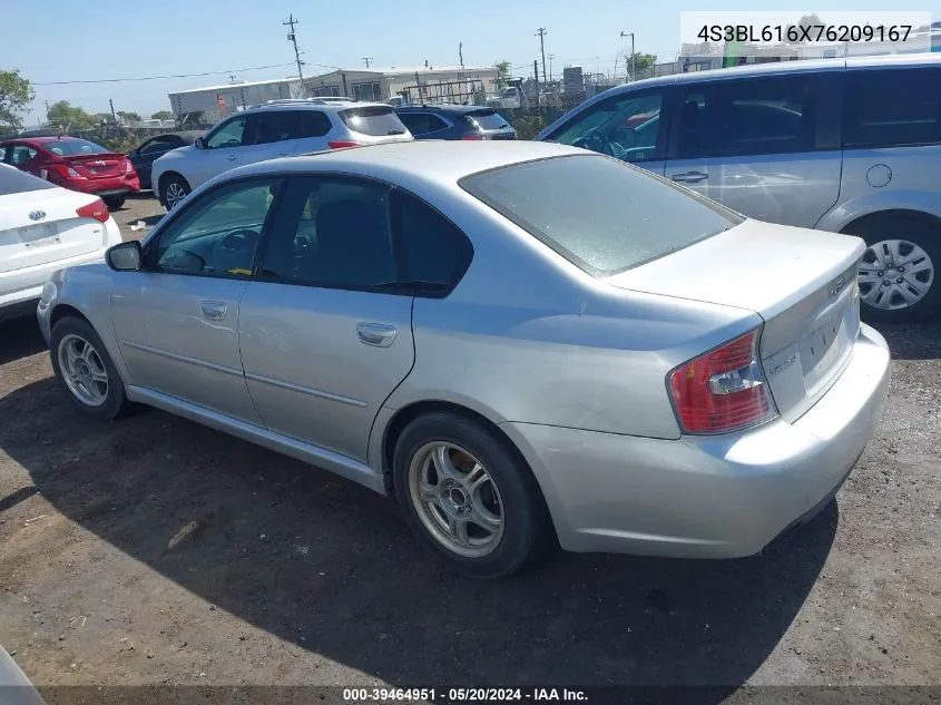 4S3BL616X76209167 2007 Subaru Legacy 2.5I