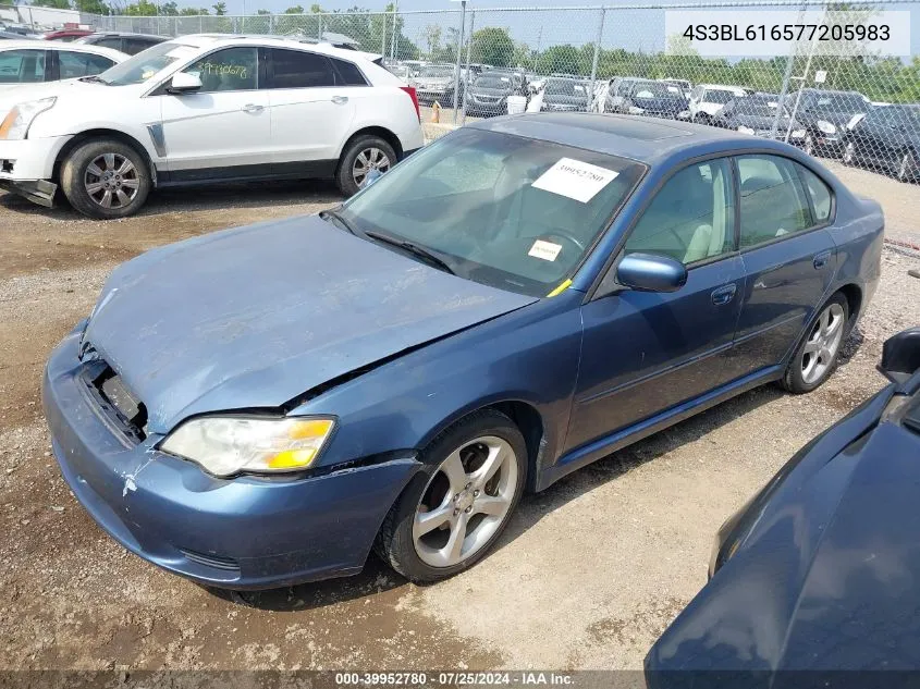 4S3BL616577205983 2007 Subaru Legacy 2.5I