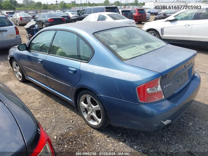 2007 Subaru Legacy 2.5I VIN: 4S3BL616577205983 Lot: 39952780