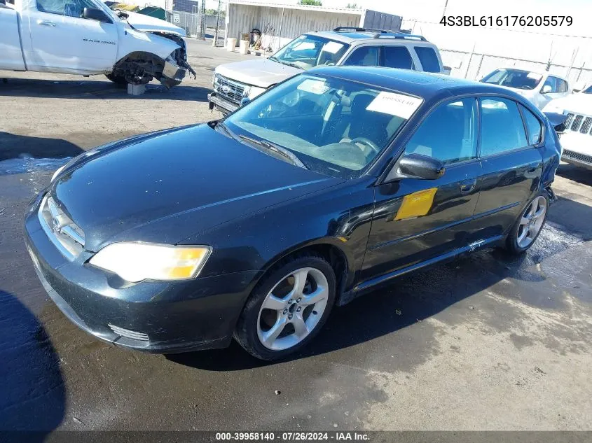 2007 Subaru Legacy 2.5I VIN: 4S3BL616176205579 Lot: 39958140